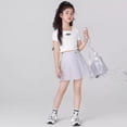 thumbnail image 5 of Bmisegm Girls Skort High Waist Pleated Skort with Decorative Button Detail A Line Short Skort for Daily Casual Wear Back to School Clothes 6-7 Years, 5 of 9
