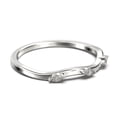 thumbnail image 3 of 0.12ct Marquise Diamond Moissanite 18K White Gold Over Silver Wedding Band, 3 of 4