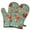 Pioneer Flower Floral-1, variant on Cute Oven Mitts,Pioneer Flower Floral Print Pattern Oven Mitt 2-Pack Set,Kitchen Gloves for Oven,Heat Resistant Oven Mitts 7.7"x12"