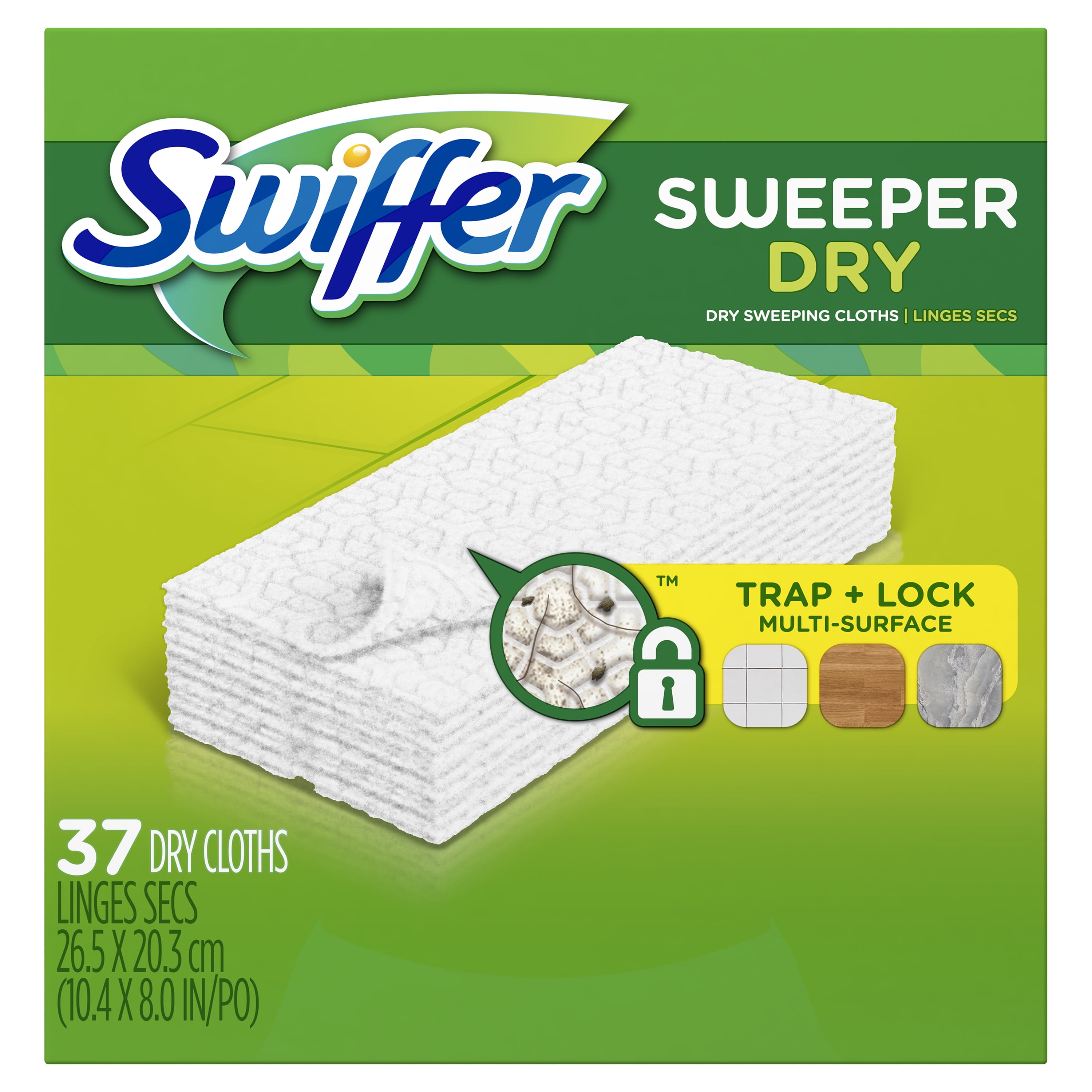 Sweeper Dry Mop Pad Refills for Floor Mopping and Cleaning 100 Count，DRY WIPES 
