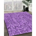 thumbnail image 2 of Ahgly Company Indoor Round Patterned Heliotrope Purple Area Rugs, 6' Round, 2 of 6