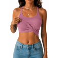 thumbnail image 7 of Women's Tops Tees Blouses V Neck Sleeveless Loose Workout Summer Crop Camisole Tank Tops With Built In Bras for Women, 7 of 7