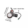 thumbnail image 3 of Electric Scooter Dashboard Display with Accelerator Controller - Real-Time Speed & Mileage, 5-Pin/6-Pin Compatible, Stable & Durable for Adult Riders, 3 of 8