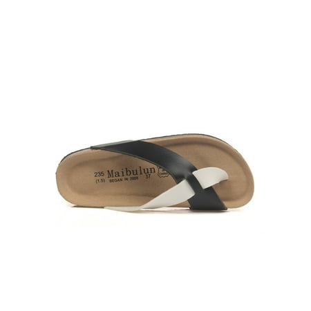 

Rotosw Women Color Stitching Flip Flops Slip On Water Shoes Casual Summer Flat Slippers