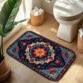 thumbnail image 6 of 1pc Floral Pattern Absorbent Non-Slip Bathroom Thickened Flannel Rug Decor,Soft,Quick Drying,Suitable For Indoor/outdoor Use,Bathrooms,Bedrooms,Kitchens,Terrace,Laundry Rooms,16"x24", 6 of 7
