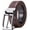 Mahagony/Black, variant on Marino Reversible Leather Belt For Men - Classic Dress Belt 1.25" Wide - With Removable Rotating Buckle