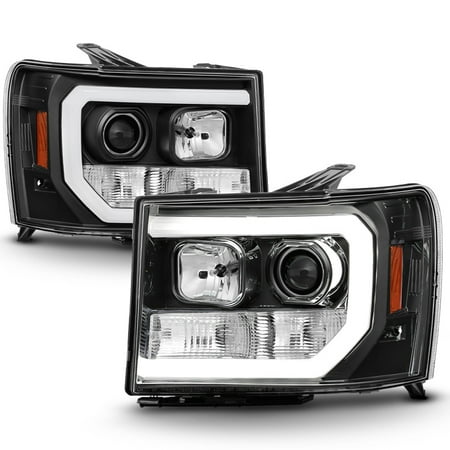 2007 2017 Gmc Sierra 2500 3500 Hd 1500 Black Drl 2007 2017 Gmc Sierra 2500 3500 Hd 1500 Black Drl Projector Headlights Pair 2008 2009 2010