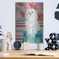 thumbnail image 6 of Luxe Metal Art 'Della Rose Maltese' by Carolee Vitaletti, Metal Wall Art, 12"x16", 6 of 7
