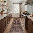 thumbnail image 2 of GENIMO 2'x7' Runner Rug, Machine Washable Non Slip Low Pile Hallway Runner Rug for Kitchen Laundry Room, Vintage Persian Diamond, Muted Brown, 2 of 6