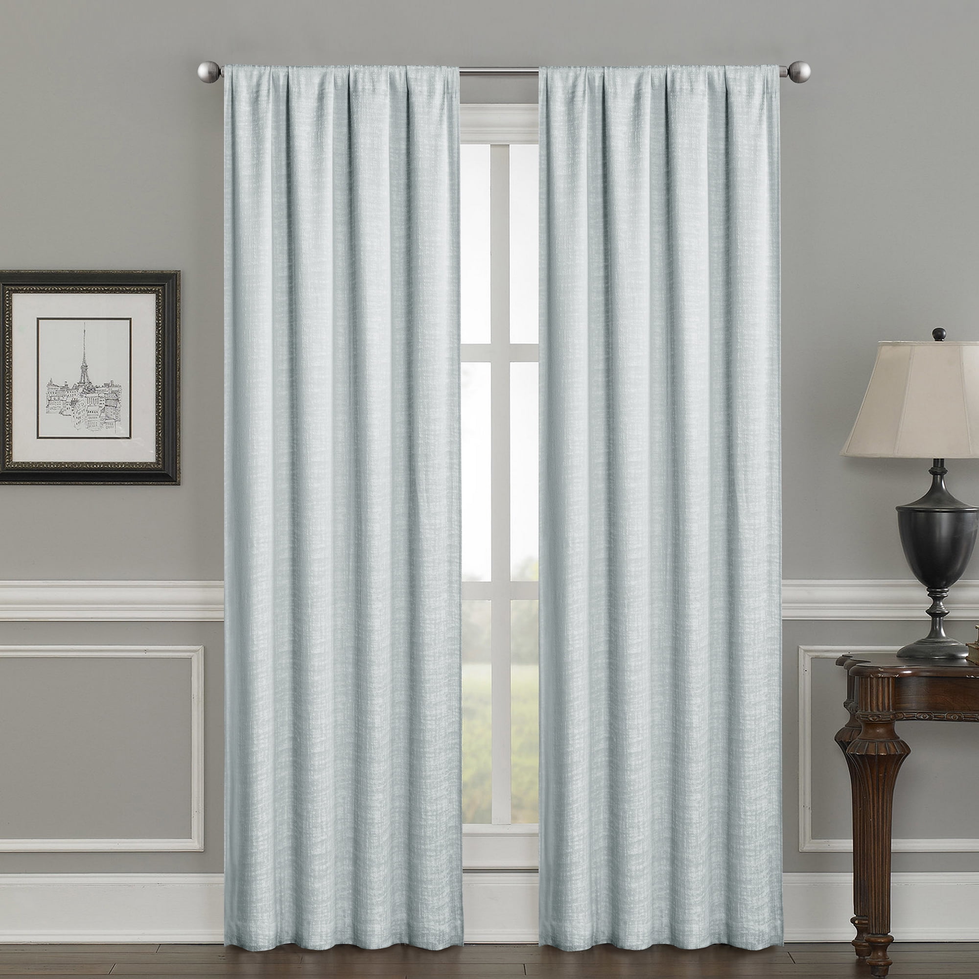 Crescent Double Layer Total Blackout Rod Pocket Single Curtain Panel 50 ...