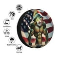 thumbnail image 4 of Fotbe giant bass with big muscles Pattern Spare Tire Cover Thickening Universal Fit for Jeep, Trailer, RV, SUV, Truck, Tough Tire Wheel Soft Cover-16 inch, 4 of 6