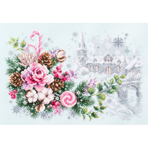 Сhristmas Sentiment Cross Stitch Kit by Magic Needle