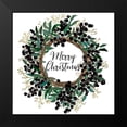 thumbnail image 2 of Pinto, Patricia 15x15 Black Modern Framed Museum Art Print Titled - Christmas Wreath With Dark Berries, 2 of 5