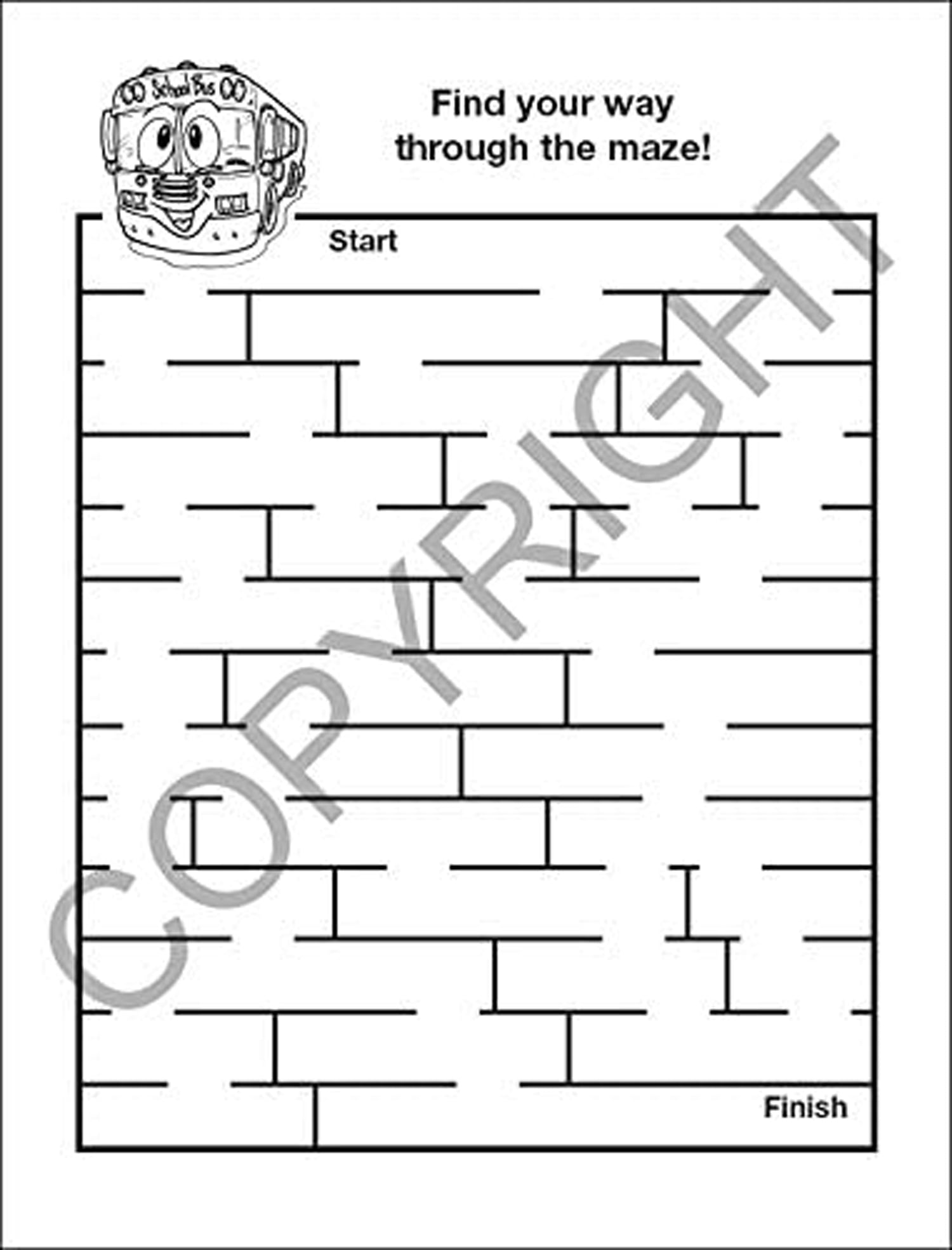 25 Pack - Practice School Bus Safety Kid's Educational Coloring & Activity Books