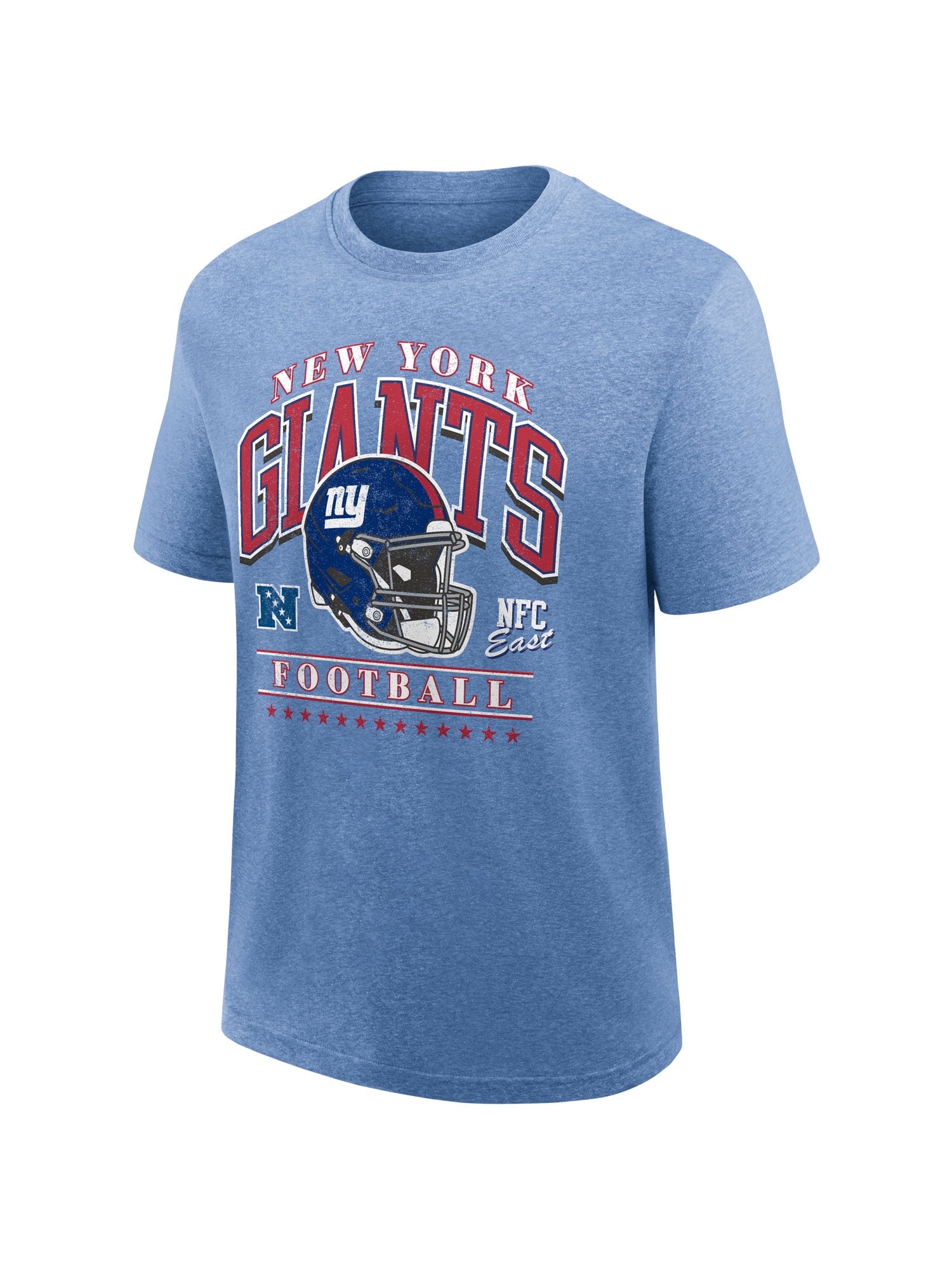 NFL New York Giants Men's Synthetic Blue Heather Short Sleeve T-Shirt