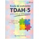 thumbnail image 1 of ESCALA DE EVALUACIÓN TDAH-5 MANUAL MODERNO para NIÑOS y ADOLESCENTES GEORGE J. DUPAUL, 1 of 1
