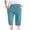 Sky Blue, variant on Gnshining Linum Shorts for Women Knee Length High Waisted summer Shorts Loose Solid Color Sweat Shorts Workout Shorts with Pockets