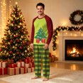 thumbnail image 4 of Onlypjs Family Christmas Pajamas Matching Sets, Christmas Tree Raglan Tops with Plaid Pants, Holiday Lounge Sets for Couples, Women and Men, 4 of 5