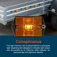 thumbnail image 6 of TRUE MODS 2x3 3x2 Inch Amber LED Surface Mount Side Marker Light [DOT FMVSS-108] [SAE AP2] [IP67 Waterproof] [Integrated Reflector] for Utility Boat Trailers Over 80" Camper RV Clearance Light, 6 of 8
