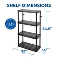 thumbnail image 2 of Gracious Living 4 Shelf Fixed Height Medium Duty Storage Rack, 2 Pack,Black, 2 of 8