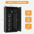 thumbnail image 2 of STANI Metal Locker Storage Cabinet, Employees Locker with Hanging Rod Bar, 71” Black Tall Steel Wardrobe for Home, Office (Assembly Required), 2 of 9