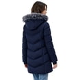 thumbnail image 3 of Wantdo Women's Plus Size Jacket Warm Winter Coat Hip-Length Winter Jacket Puffer Jacket Navy 2XL, 3 of 10