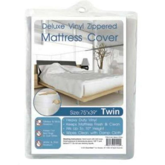 DDI 2385210 Heavy Duty Zippered Mattress Covers - Twin Size, White - Case of 24