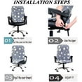 thumbnail image 5 of Deisy Dee Computer Office Chair Covers for Stretch Rotating Mid Back Chair Slipcovers Cover ONLY Chair Covers C162 (B), 5 of 7