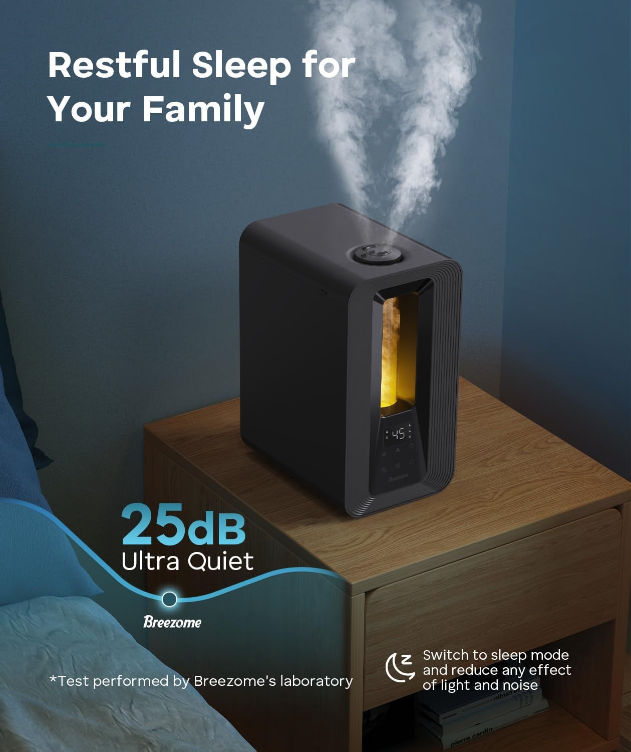 6L Humidifiers for Bedroom, Cool Mist Top Fill Humidifier with Aroma Diffuser, Humidistat, Night Light, 50H Runtime, Quiet Ultrasonic Humidifiers for Home Large Room, Baby Nursery, Plants