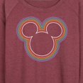 thumbnail image 3 of Mickey & Friends - Mickey Head Rainbow Outline - Women's Lightweight French Terry Long Sleeve Shirt, 3 of 5