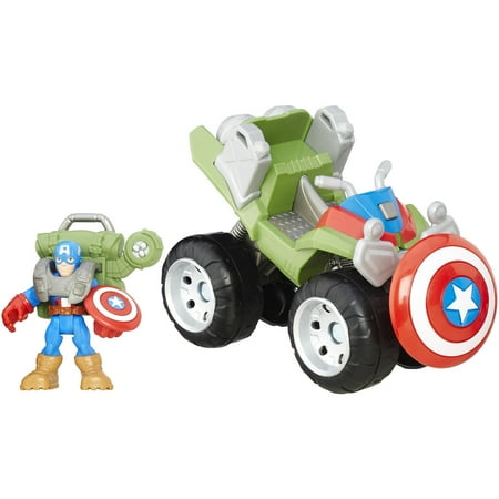 Playskool Heroes Marvel Super Hero Adventures Jungle ATV Captain America