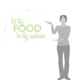 thumbnail image 2 of Let Thy Food Be Thy Medicine Kitchen Wall Art Cooking Quote Decal, 2 of 4