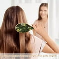 thumbnail image 6 of Art Leaves and Flowers Natural Wooden Hair Brush with Cushion for Gentle Scalp Massage, 6 of 7
