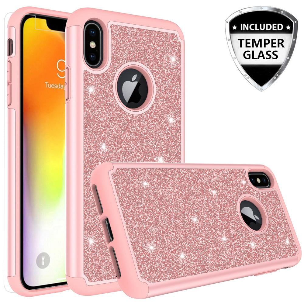 Apple Iphone Xs Max Case W Tempered Glass Screen Protector