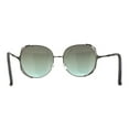 thumbnail image 2 of Womens Oversize Jewel Metal Rim Butterfly Designer Sunglasses Gunmetal Green, 2 of 4