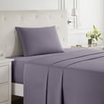 thumbnail image 6 of Nestl Twin Sheet Sets, Instantly Soft, Deep Pocket 4 Piece, Luxury Soft Microfiber Bed Sheet Sets, Gray Purple, 6 of 8