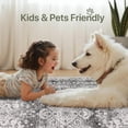 thumbnail image 6 of Area Rug, Yamaziot 2'x3' Washable Doormat for Indoor, Vintage Boho Area Throw Rugs, Non-Slip Faux Wool Distressed Mat Floor Gray Carpet with Rubber Backing for Bathroom Entryway Bedroom, 6 of 8