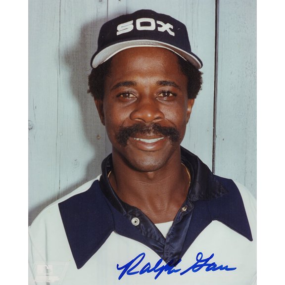 Collectible Ralph Garr Signed White Sox Head Shot Close Up 8x10 Photo
