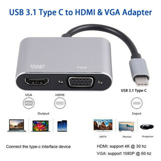 Selore&S-Global USB C to Dual HDMI Adapter 4K @60hz, Type C to HDMI  Converter for MacBook Pro Air 2020/2019/2018,LenovoYoga 920/Thinkpad  T480,Dell XPS