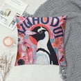 thumbnail image 2 of Orinice Penguin Girl Graphic Decorative Cushion Cover for Home Couch Living Room Sofa - High-Quality Square Pillow Case 1PC 24x24in, 2 of 5