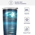 thumbnail image 4 of SKYSONIC Graffiti Sea Rising Moon Pattern 12 oz Stainless Steel Insulated Mug, Double Vacuum Insulated Travel Mug with Lid and Straw, 4 of 7