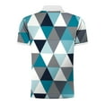 thumbnail image 5 of Njoeus Men's Athletic Shirts & Tees Sports Shirts for Men Men's Casual Short Sleeve Sports Shirt Zip Up Summer Slim Fitted T-Shirts Geometric Graphic Printed Tops Beach Tees Blouses Mens Shirts, 5 of 5