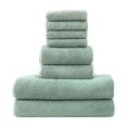 thumbnail image 2 of Fwttom Bath Towels, Eight Pieces of Velvet Square Towel Towel Bath Towel Plain Household Bath Wash Face Wipe Dry Absorbent Soft Household Set, Towels for Bathroom, 2 of 6