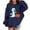 Navy, variant on Bnwani Black Hoodie Sweatshirt for Children Long Sleeve Fleece Casual Oversized Cute Solid Pocket Size 3-4t