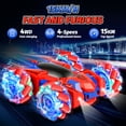 thumbnail image 2 of Huge Wave Spider Remote Control Car, Double Sided RC Stunt Car Outdoor Toys for Kids, 360° Flip 4WD Rechargeable Racing for 4 5 6 7 8 9 10 Boys Girls Christmas Birthday Gifts, 2 of 9