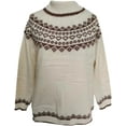 thumbnail image 4 of Womens Fair Isle Sweaters Vintage Argyle Iceland Norway Sweater Colorful Crew Neck Knit Tops Long Sleeve Pullover Jumper Tops, 4 of 4