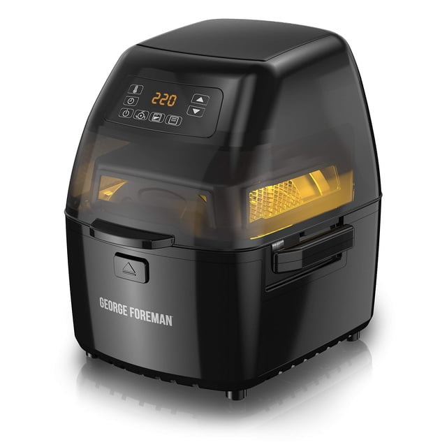 George Foreman GHFD6800B Twist ‘N Crisp Air Fryer, with Rotisserie, 3L Capacity, Black