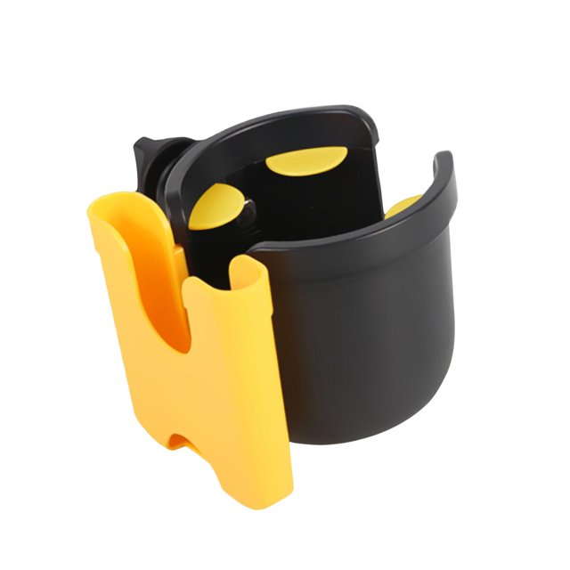 Portavasos Portátil Perfecl para Cochecito con Soporte para Teléfono Amarillo