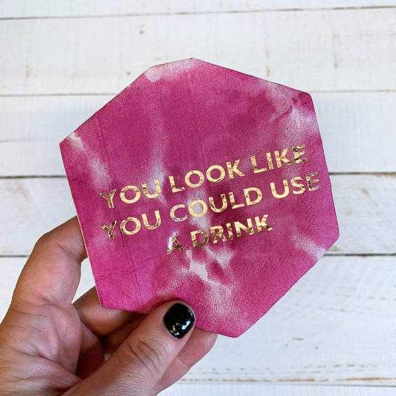 Slant Collections You Look Like You Could Use A Drink Die-Cut Party/Beverage/Cocktail Napkins