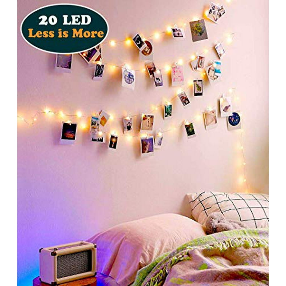 EZDC 20 LED Photo Clip String Lights, Fairy Lights with Clips, Lights